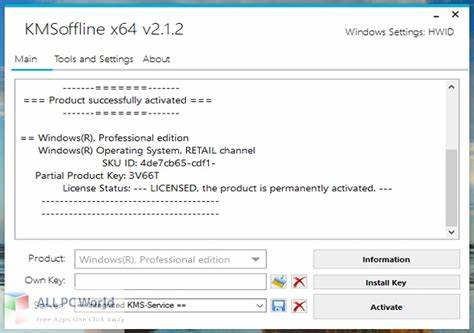  KMSOffline 2.3.8 – Activate license