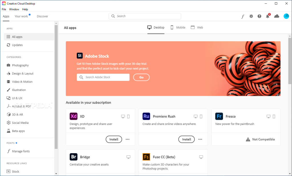  Adobe Creative Cloud Desktop 