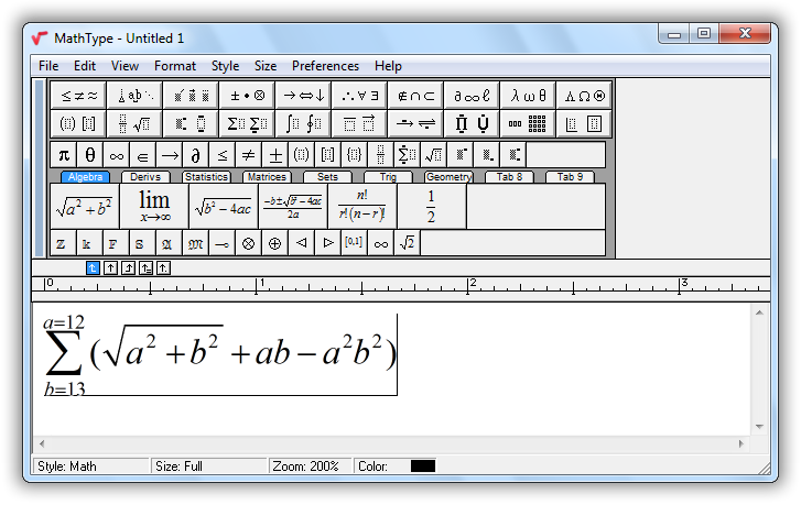 MathType 7.4.4 Software editor